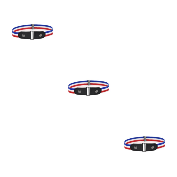 1/2/3/5 Bälte Inget Spänne Osynlig Moderiktig Långvarig Blue-white-red 3PCS