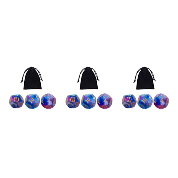 1/2/3/5 3st Akryl Astrologiska Tärningar Konstellationstärningar för Style F 3Set
