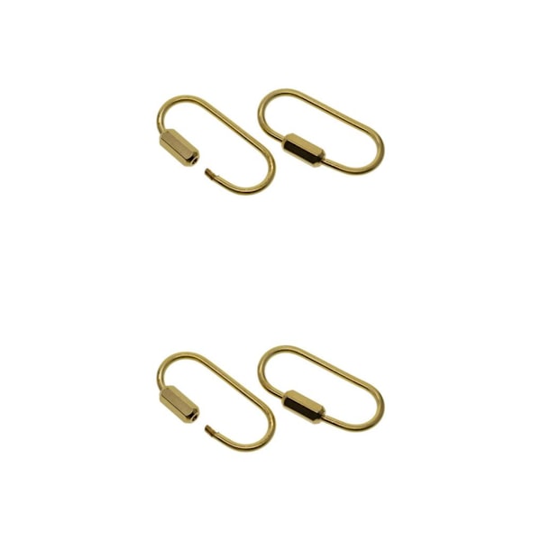 1/2/3 2/6 stycke mässing skruvlås Nyckelring Ring Creative Craft Bronze 2 Pcs 2Set
