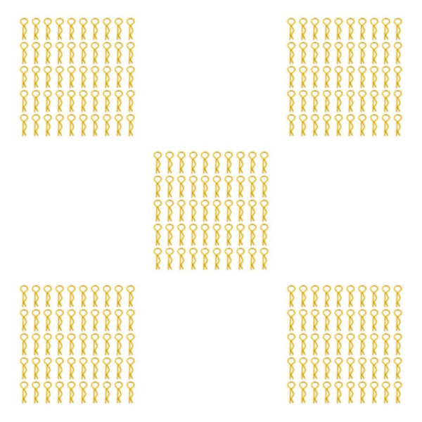 1/2/3/5 RC Body Shell Clips R Shape för 1/10 RC racingbil gold length 24mm 5Set