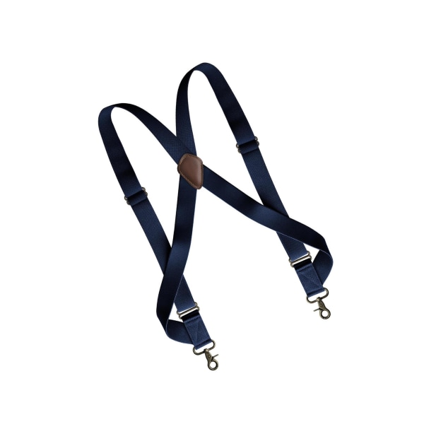 1/3/5 Mens Suspender Swivel Hook X Formad Elastisk 1,4 Bred Navy 5PCS