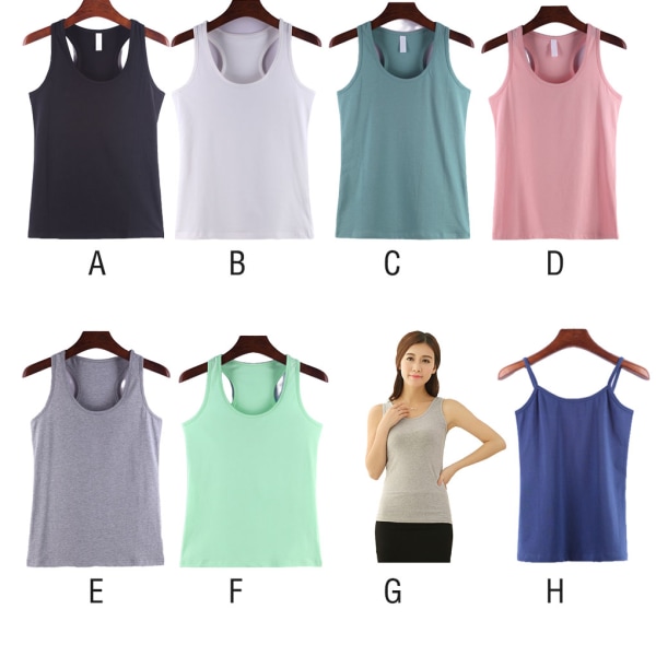Kvinnor bomullsvästar Kläder Andas T-shirt Hängselskjortor Gray 3XL 0082 |  Gray | 3XL | Fyndiq