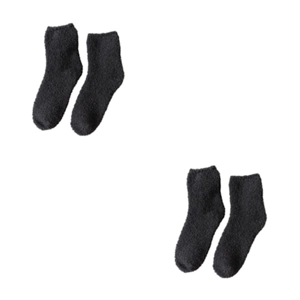 1/2/3/5 10 stycken extra tjocka och elastiska mjuka strumpor Deep Grey 2PCS