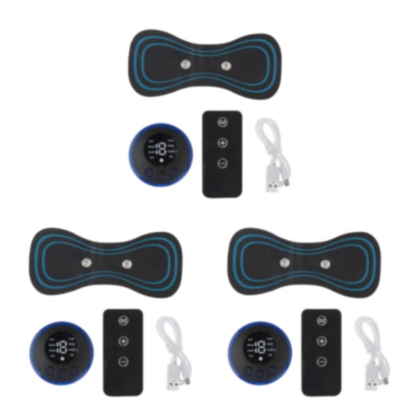 1/2/3 Elektrisk halsmassageapparat Sladdlös helkroppsmassage för arm Remote Controller 16 x 8 x 2.5cm 3Set