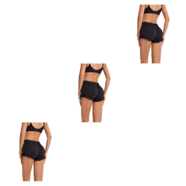 1/2/3/5 Och kurvformiga Push Up-underkläder för kvinnor för sexiga och black XL 3PCS