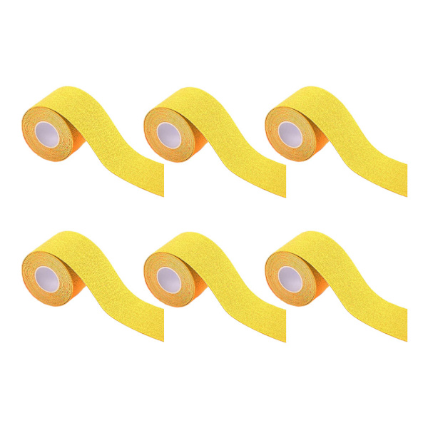 6Rull lätt till atletisk tejp för effektivt skydd för vrister lemon-yellow 3.8cm*5m