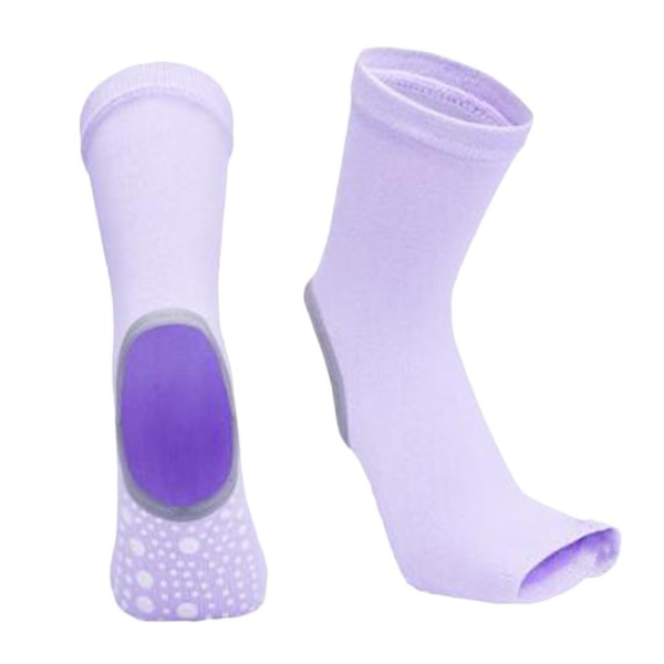 1/2/3/5 Yoga Socks Dam Tålös Non För Slip Gummi Grip Heel Purple 24x13cm 1Set