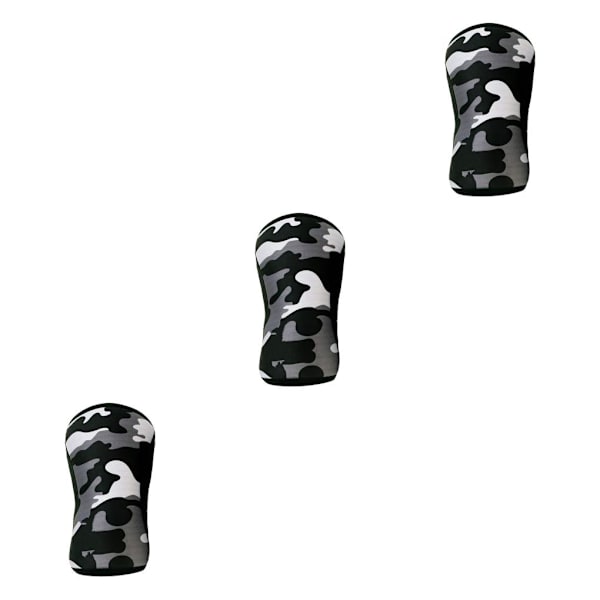 1/2/3 knästödshylsa för styrkelyft knäböj för män och Black L 3PCS