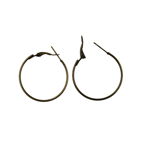 1/2/3/5 20 st 30 mm rund bågeögla, framställning av örhängen Bronze 1Set