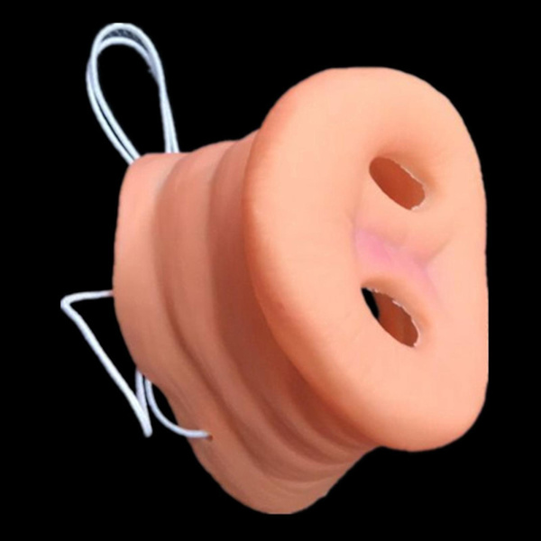 1/2 rolig grisnäsa med elastisk bandnos för Halloween-semestern 1Set