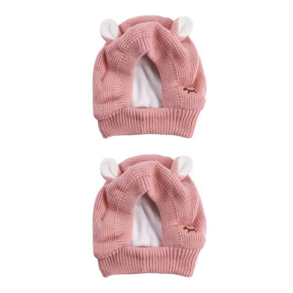 1/2/3/5 Varm cap plysch och förtjockad för barn Varm och pink 2PCS