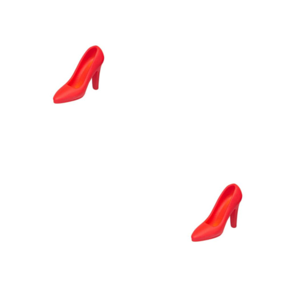 1/2/3/5 1:12 Kvinnliga högklackade skor för kvinnlig action Red 2cm 2PCS