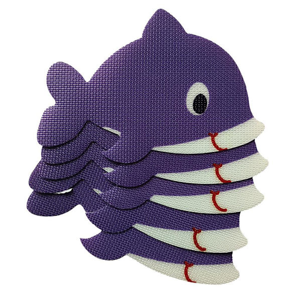 1/2/3/5 5st Badkar Non För Slip Safety Treads Sticker Dolphin 140X140mm 1Set