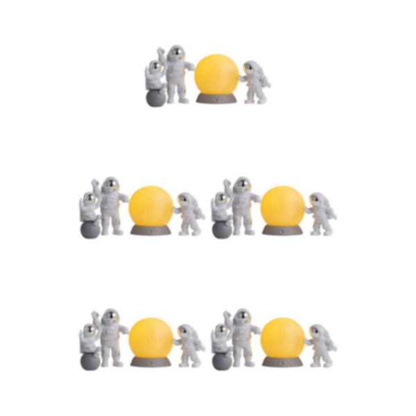 1/2/3/5 4st Astronautfigurer Set Heminredning Söt Sstronaut Silver Yellow 5Set