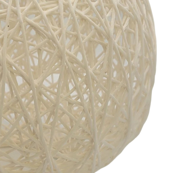 Vävd Pendelljusskärm Lampbur Rottingkula Lampskärm för White 15cm