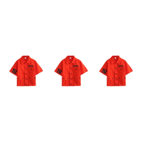 1/2/3 Hiphop Boys Skjorta Barn Höst Vårtröjor Vandring Short Sleeve 120cm 3PCS