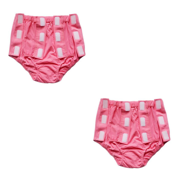 1/2/3 Kvinnor Vuxna Äldre Återanvändbara inkontinensbyxblöjor Rose Red 3XL 2Set