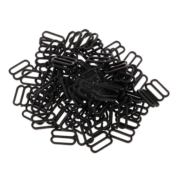 1/2/3/5 100 st Nylon BH-rem Spännen Sliders Krokar 8 Underkläder 12mm 1Set
