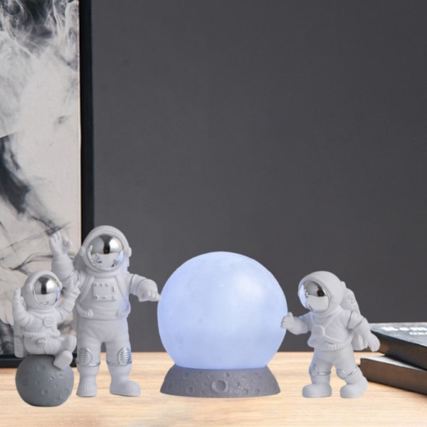 1/2/3/5 4st Astronautfigurer Set Heminredning Söt Sstronaut Silver White 1Set