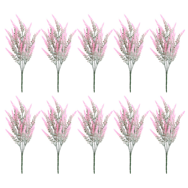 1/2 10 stycken Realistiskt utseende Konstgjorda växter Hållbar Och Pink Pink 2PCS
