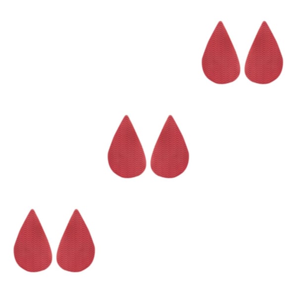 1/2/3/5 Non För Slip Shoe Pads Självhäftande gummi för hög Tip Head Red 3Set