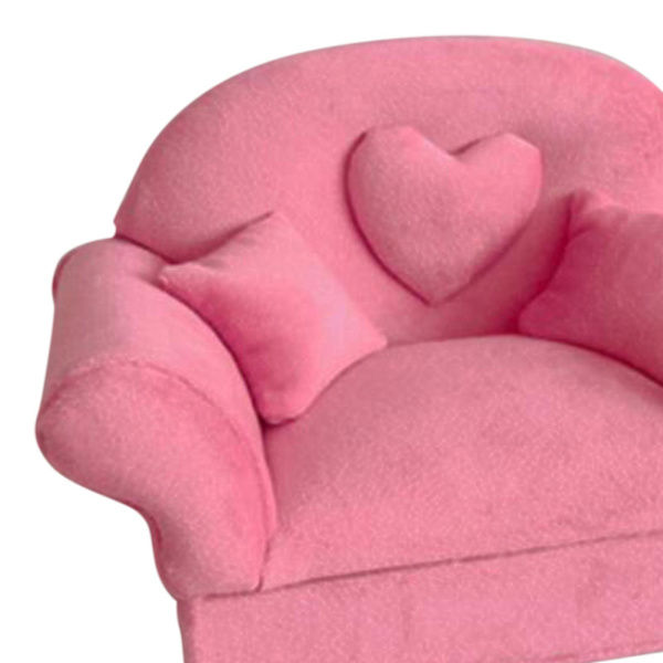 1/6 soffa sovrum dekor smycken case för 12 Dol tillbehör Single Sofa