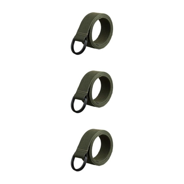 1/2/3 bekvämt och andningsbart midjebälte i hög vävd canvas Foliage green 110cm 3PCS