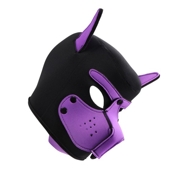 Neopren Gummi Neopren Puppy Hood Mask Cosplay Lätt att bära purple