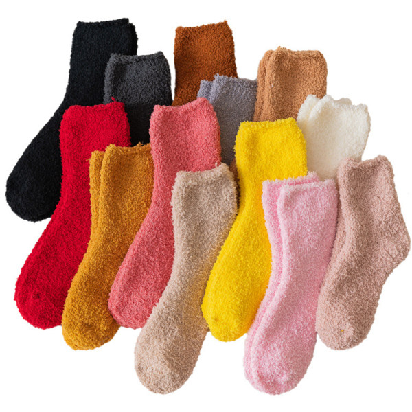 1/2/3/5 10 stycken extra tjocka och elastiska mjuka strumpor Yellow 1 Pc