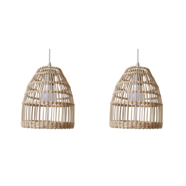 1/2/3 Rotting Lampskärm Boho Scandi Hanging Handgjord för hemmet 2PCS