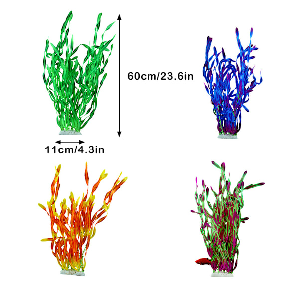 1/2 Fishtank Artificiell vattenväxt dekorativa simuleringsväxter Red 1 Pc