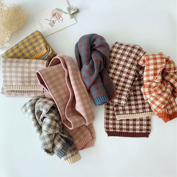 Ullmode barnscarf varm färg High-end finsömmar Coffee