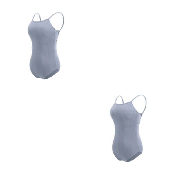 1/2/3 Dance Body Balett Leotard Dansoutfit Andas Light Gray L 2PCS