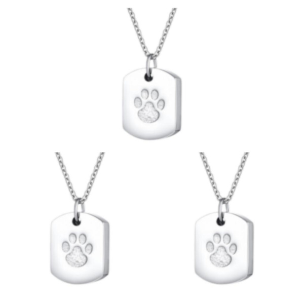 1/3/5 Urn Halsband Medaljon Dekorativ dödsfallspresent för människa silver 0.96x0.79 Inch 3Set