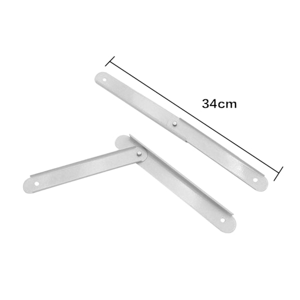1/2/5 2x hopfällbar stegstege Gångjärnsfäste Stepstegar Tie White 34cm 2 pcs 1 Pc