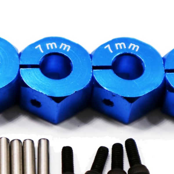 RCGOFOLLOW 2st Mässing Stark Hjul Hexmontering För 1/18 Adapter Dark Blue