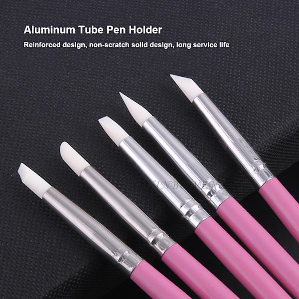 5 st/ set Dubbeländade Dotting Tools Set Wide Application black