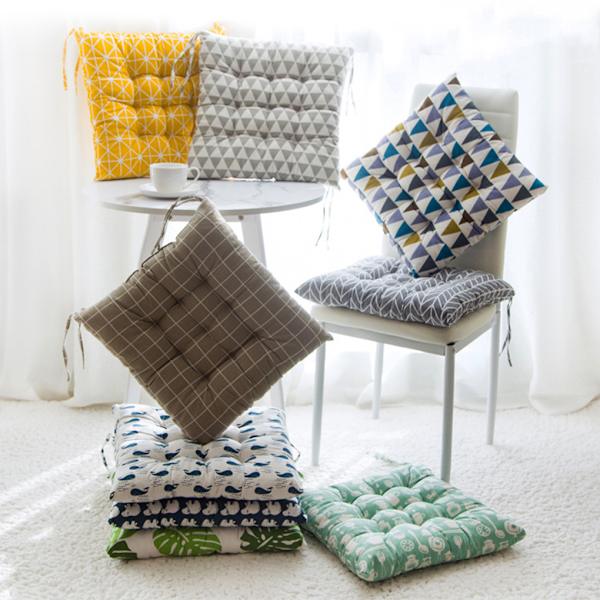 1/2 mjuk och bekväm fyrkantig stolsdyna för mysig sits Grey Triangles 1 Pc