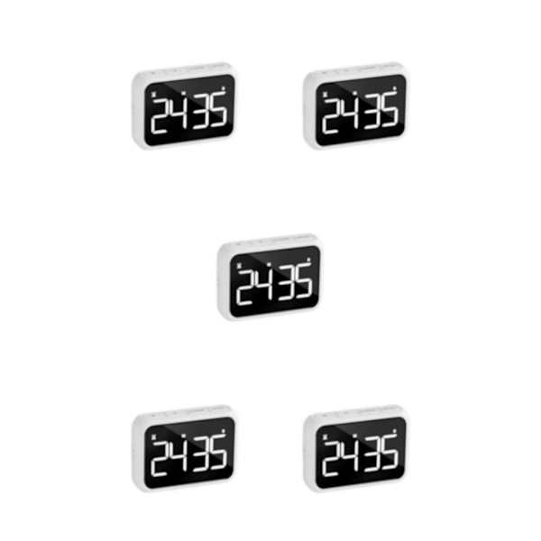1/2/3/5 ABS Justerbar Volym Väckarklocka Med Radio - LED Stor White 501 5PCS