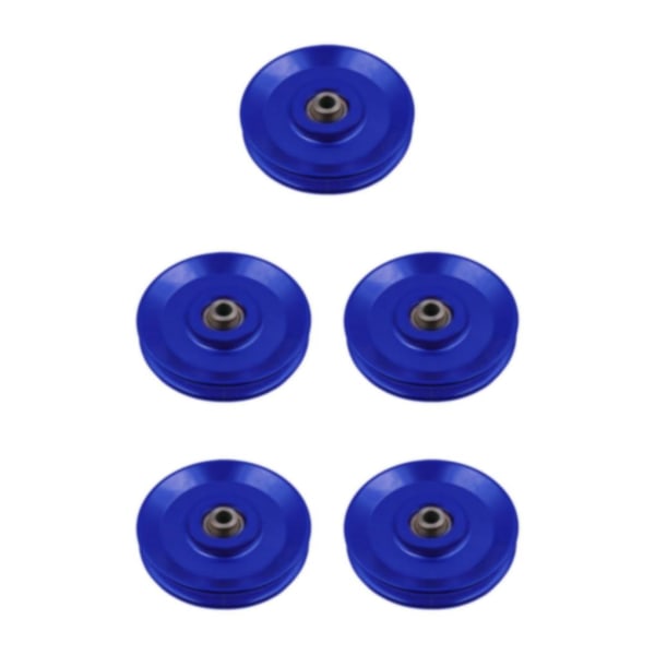 1/2/3/5 Universal Bearing Pulley Wheel Cable Gym Fitness Blue 110mm 5PCS