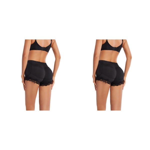 1/2/3/5 Och kurvformiga Push Up-underkläder för kvinnor för sexiga och black L 2PCS