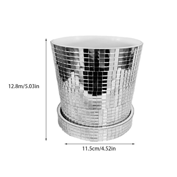 1/2/3 glasspegel lysande keramisk planteringskruka Daglig dekoration 12.8cm 1 Pc