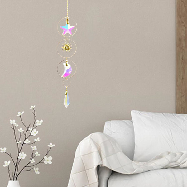 1/2/3/5 Crystal Balkong Fönsterhängande Dekor Vägg Rainbow Maker Model 1 40cm 1Set