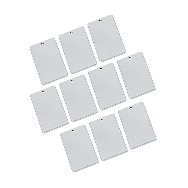 1/2/3/5 10 bitar metall platt rektangel blank stämpling För Silver 9x25mm 1Set