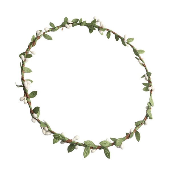 1/2 Bohemian Flower Leaves Garland Pannan Hårband Beach White 1Set