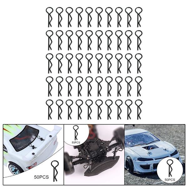 1/2/3/5 RC Body Shell Clips R Shape för 1/10 RC racingbil black length 24mm 1Set
