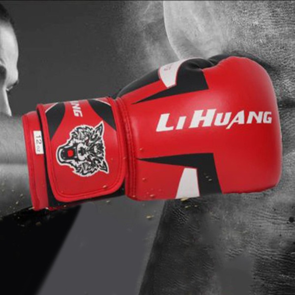 Män Kvinnor Boxning Träningshandskar Sparring Kickboxing GYM 10oz Blue