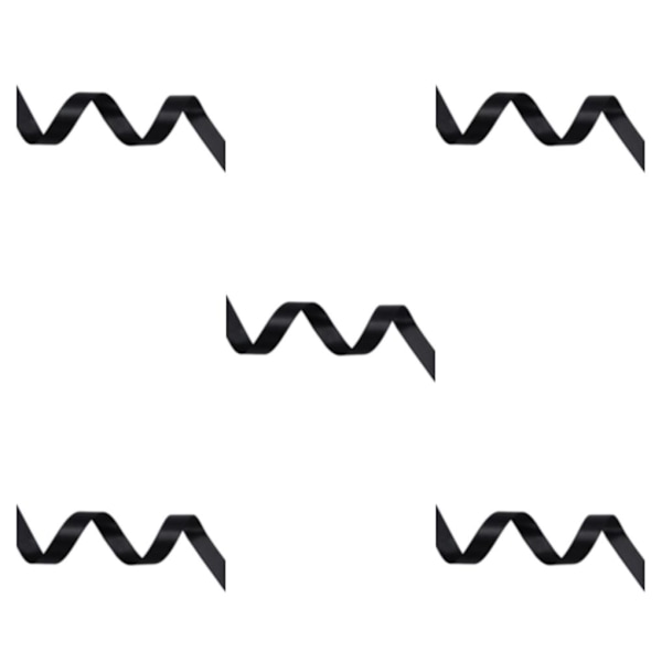 1/2/3/5 Fashionabla satinband för sömnad och hantverk - lätt att black 03 6mm 5PCS