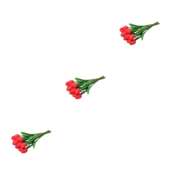1/2/3 10påse Simulerade tulpaner Ljusa och charmiga blommor för red 3PCS