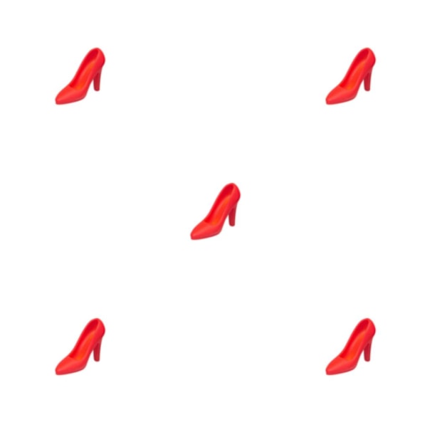 1/2/3/5 1:12 Kvinnliga högklackade skor för kvinnlig action Red 2cm 5PCS